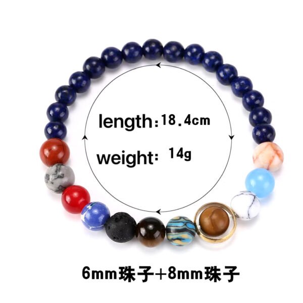 Natural crystal elastic solar system universe starry sky bracelet - Image 4