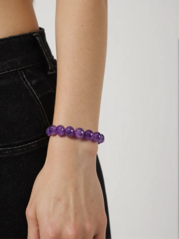Natural amethyst bracelet for women fantasy amethyst bracelet natural gemstone beads - Image 2