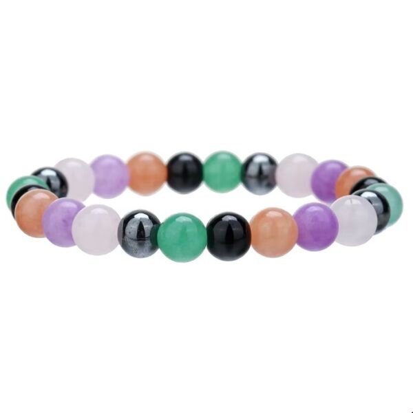 Natural Stone Beaded Bracelet 8mm Gradient Color Elastic Bracelet Couple Bracelet Jewelry