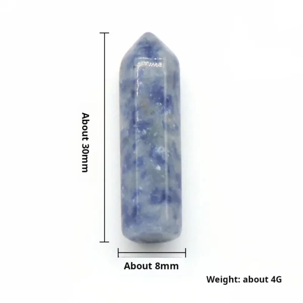 Hexagonal column natural semi-precious stone single-pointed hexagonal column without hole 8x30 bullet DIY accessories - Image 4