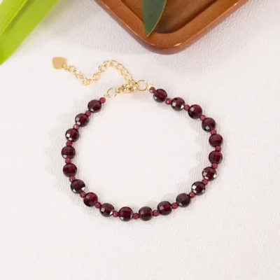 High Quality Natural Garnet Bracelet Natural Crystal Bracelet Fashion Unisex