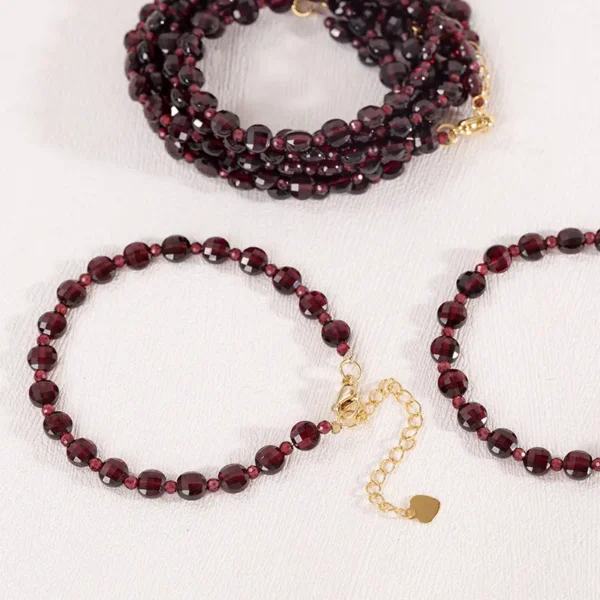 High Quality Natural Garnet Bracelet Natural Crystal Bracelet Fashion Unisex - Image 6