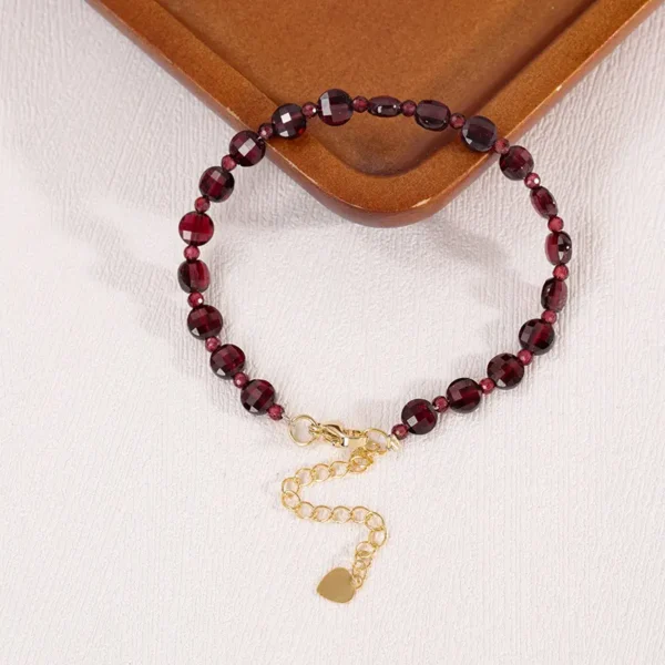 High Quality Natural Garnet Bracelet Natural Crystal Bracelet Fashion Unisex - Image 3