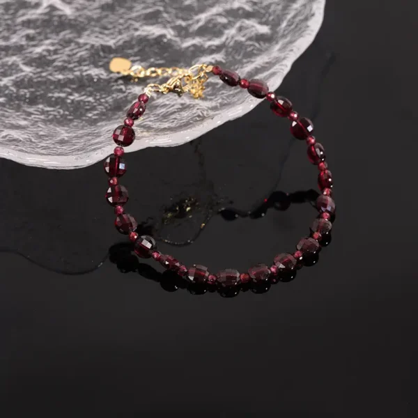 High Quality Natural Garnet Bracelet Natural Crystal Bracelet Fashion Unisex - Image 8