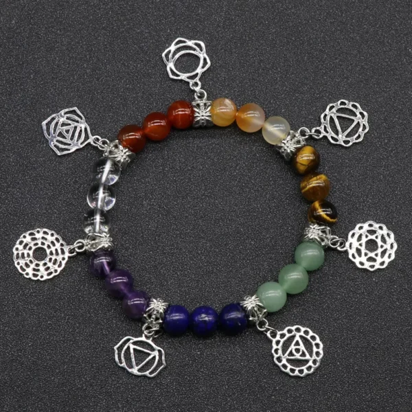 Natural Crystal Stone Chakra Bracelet