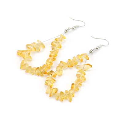 Handmade Beaded Earrings Natural Crystal Jewelry Healing Stone