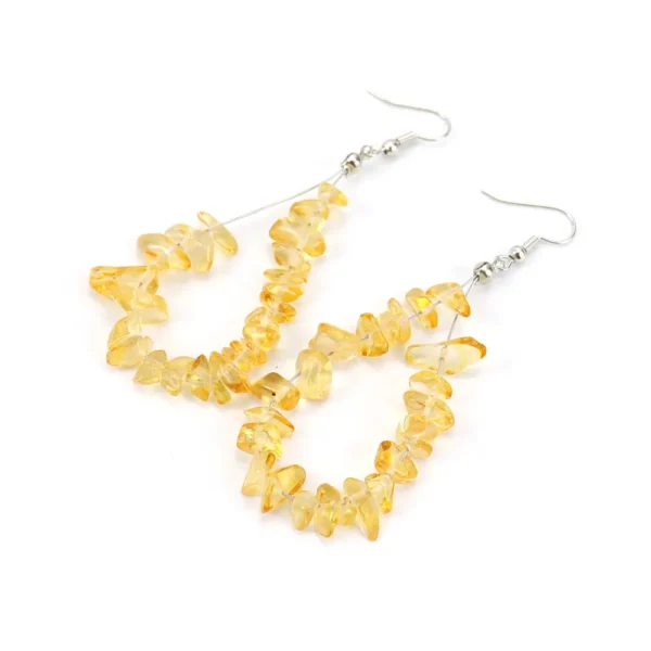 Handmade Beaded Earrings Natural Crystal Jewelry Healing Stone